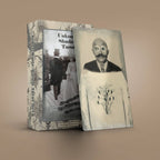 Tarot of Unknown Shadows tuck box standing next to The Magician card showing surreal vintage collage art