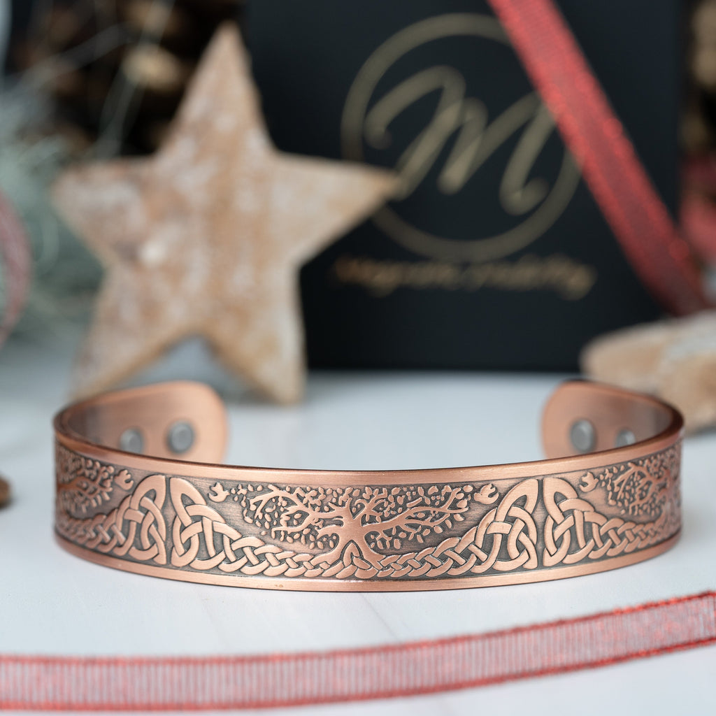Magnetic Mobility Tree of Life Magnetic Copper Bracelet