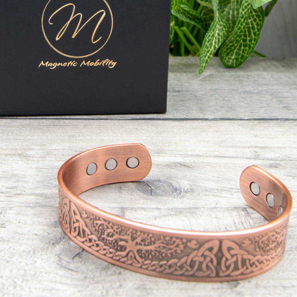 Magnetic Mobility Tree of Life Magnetic Copper Bracelet
