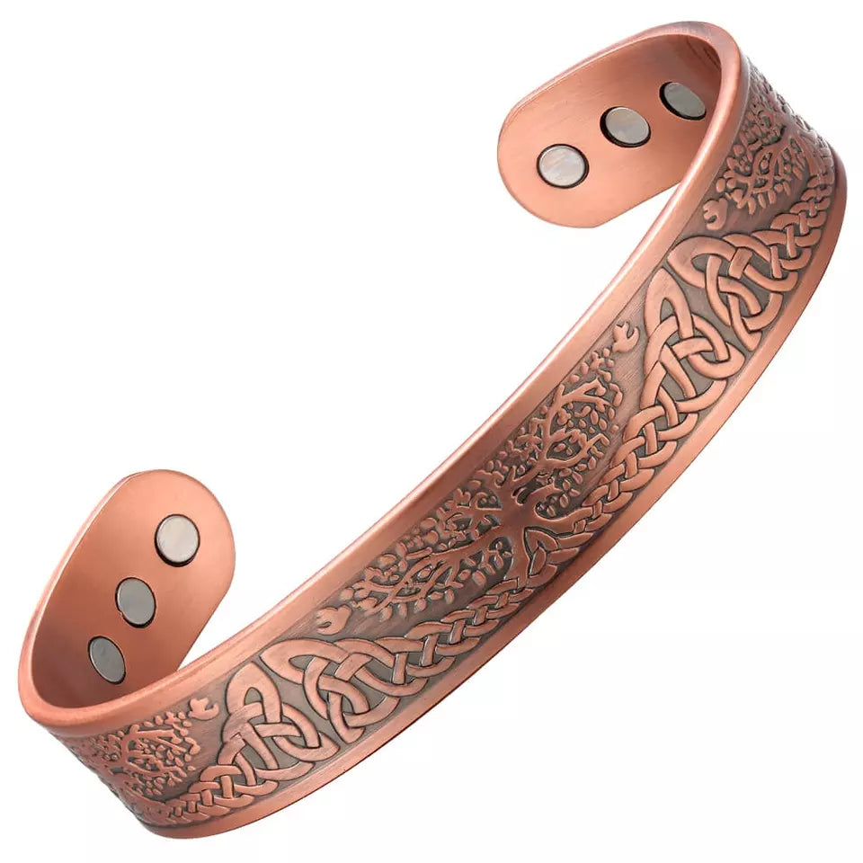 Magnetic Mobility Tree of Life Magnetic Copper Bracelet