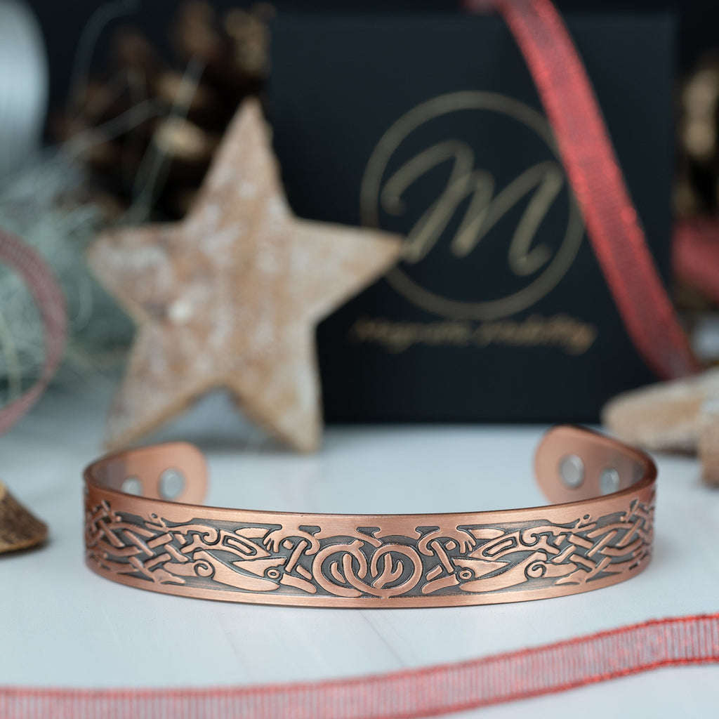 Magnetic Mobility Clover Copper Bracelet