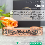Magnetic Mobility Clover Copper Bracelet