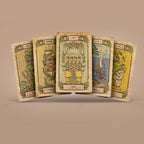 Dark Synevyr Botanica Oculta Tarot Deck 80 Cards - tarot deck spread showing multiple botanical illustrated cards VI