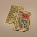 Dark Synevyr Botanica Oculta Tarot Deck 80 Cards - tarot card close-up with botanical illustration XX