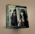 Dark Synevyr Grunge Goddess Tarot Deck 80 Cards - box standing next to the Ace of Wands card