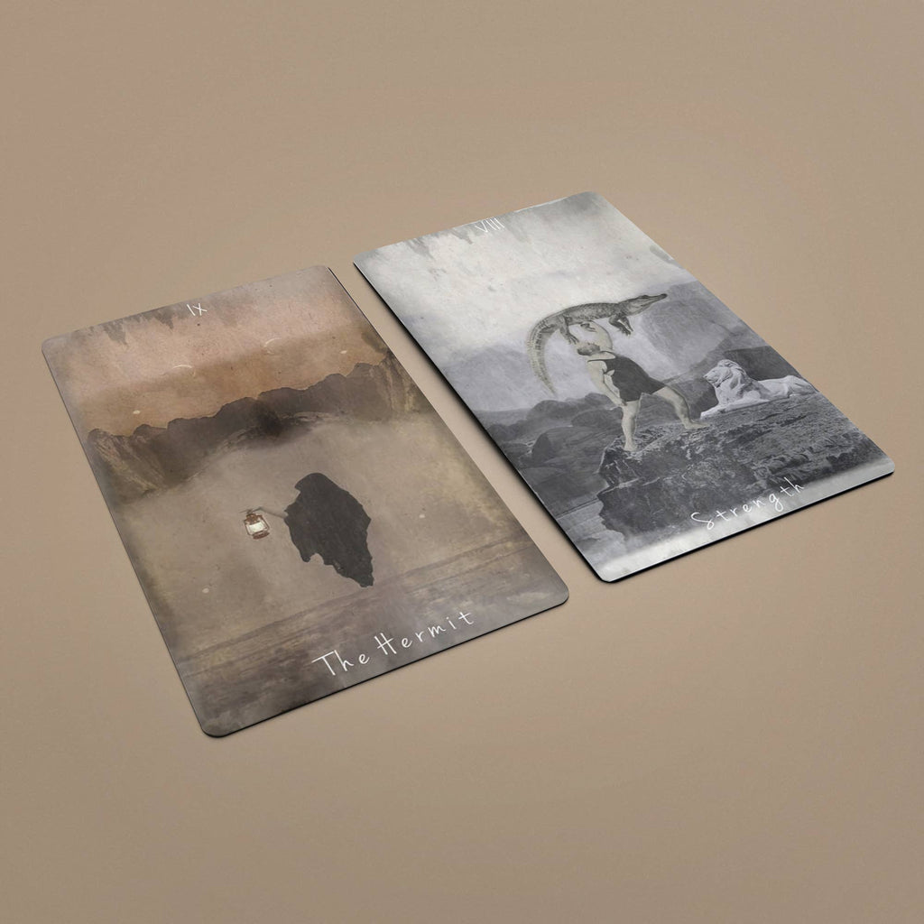 Dark Synevyr Tarot of Unknown Shadows Deck 80 Cards two-card close-up