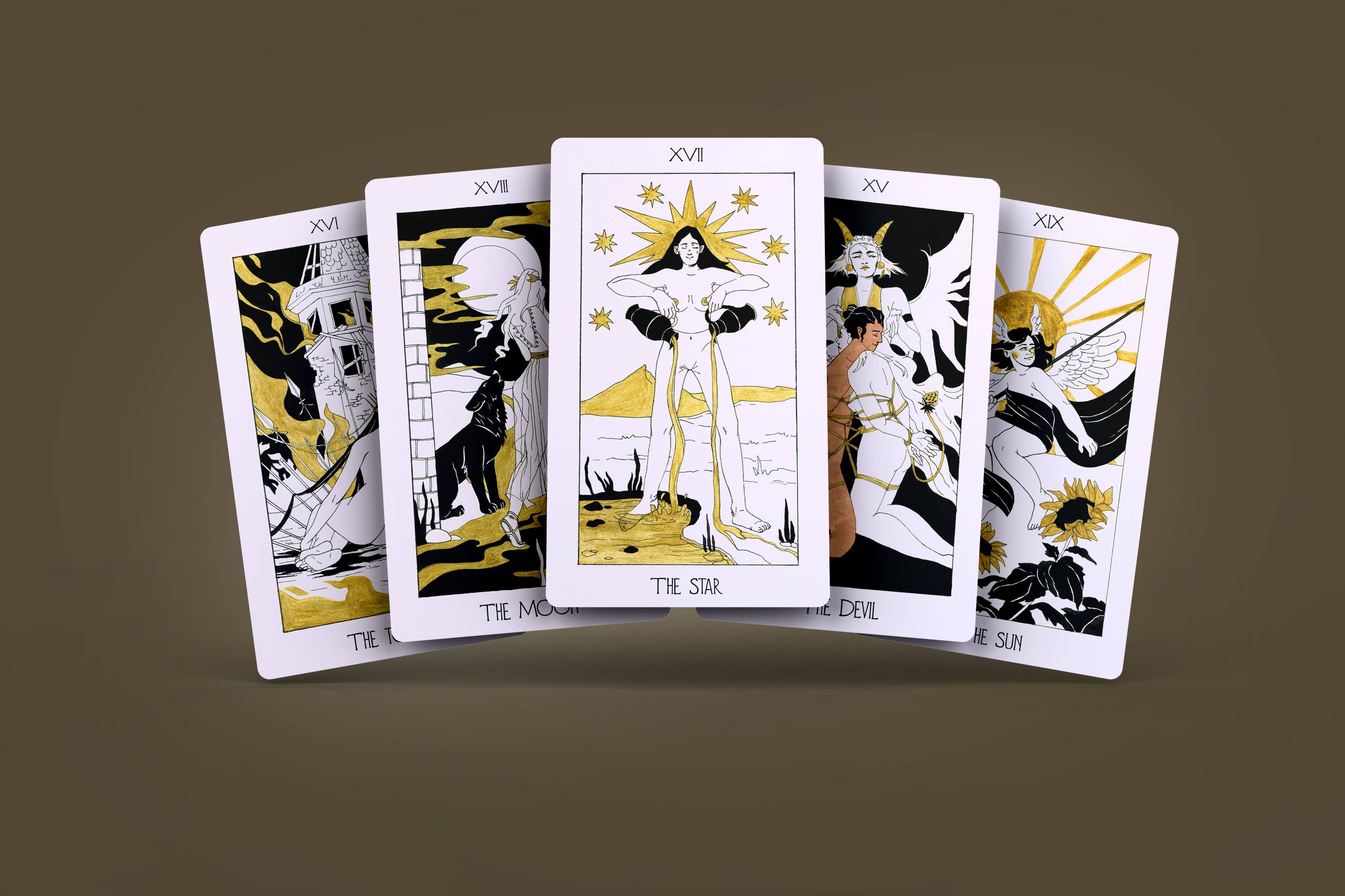 Dark Synevyr The Golden Path Tarot Deck 80 Cards - cards from The Golden Path Tarot